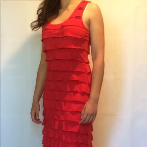 Red Ruffle Maxi Dress